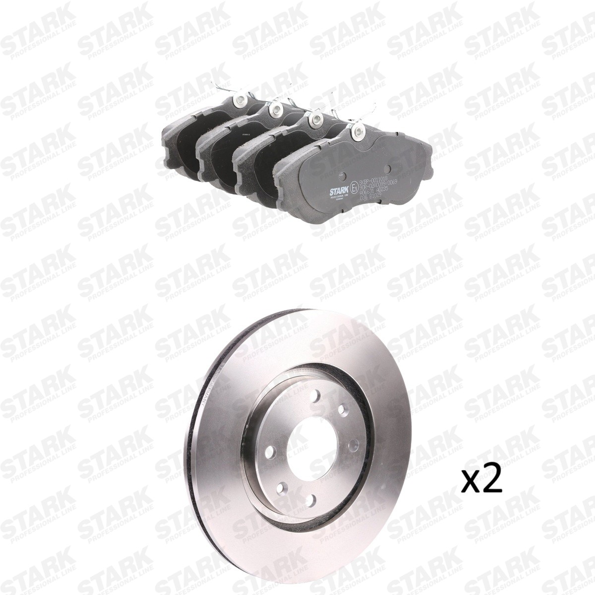 STARK SKBK-10992921: Bremsscheiben und -beläge Vorderachse, Ø: 283mm, außenbelüftet