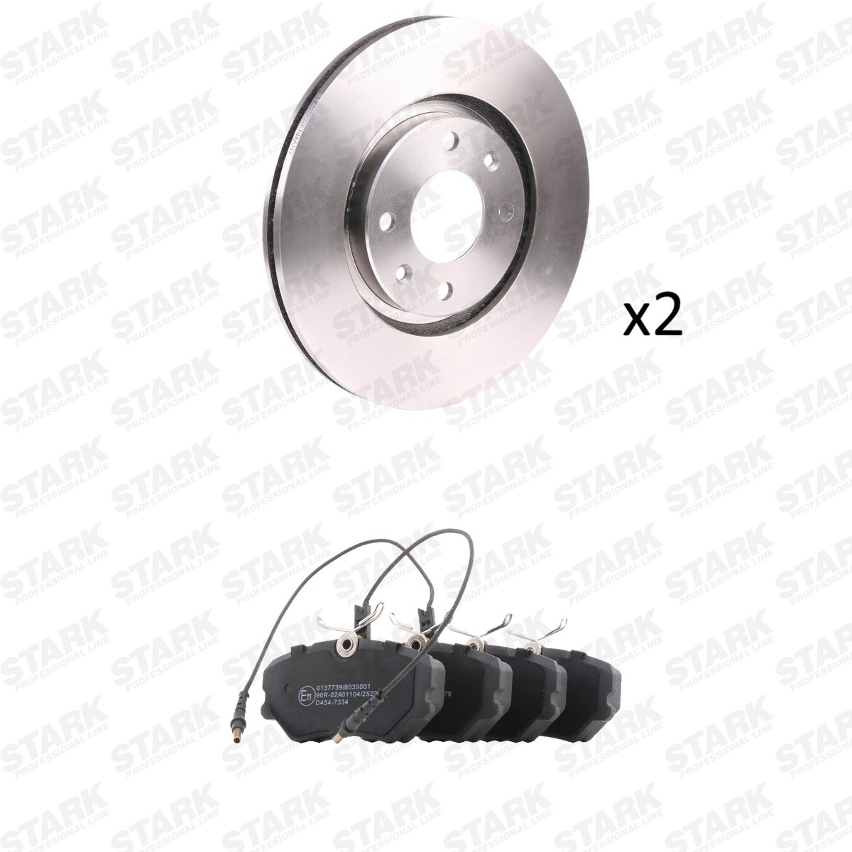 STARK SKBK-10992924: Bremsscheiben und -beläge Vorderachse, Ø: 283mm, außenbelüftet