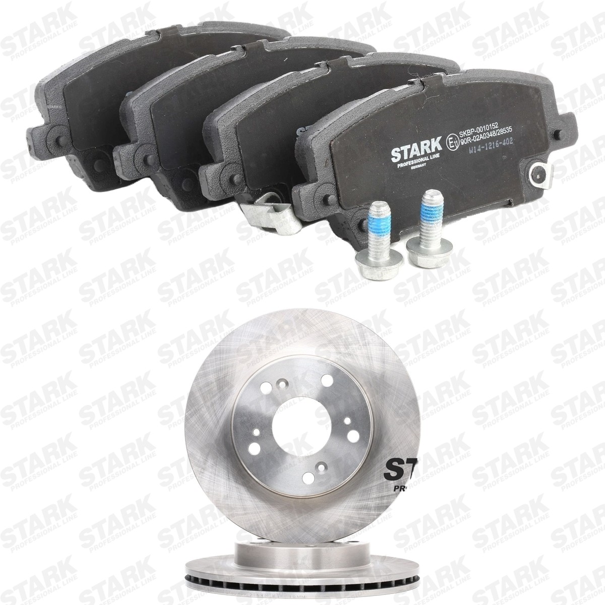 STARK SKBK-10992935: Bromssats, skivbroms framaxel, Ø: 262,0mm, ventilerad invändigt