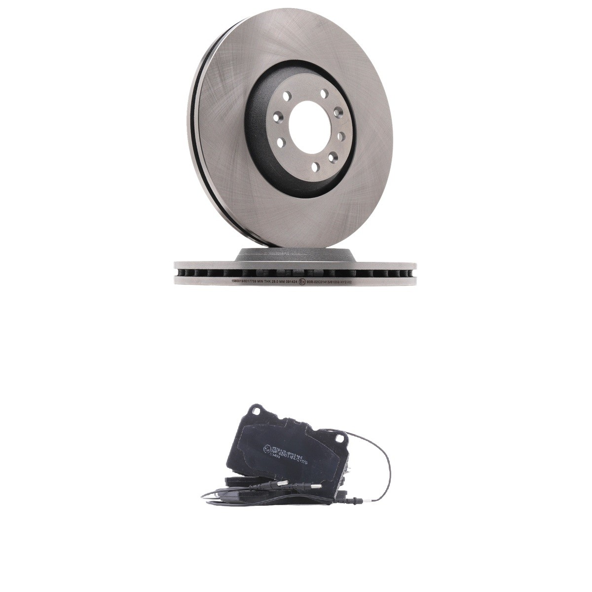 RIDEX 3405B2935: Remschijven en blokken Vooras, Ø: 330mm, interne ventilatie