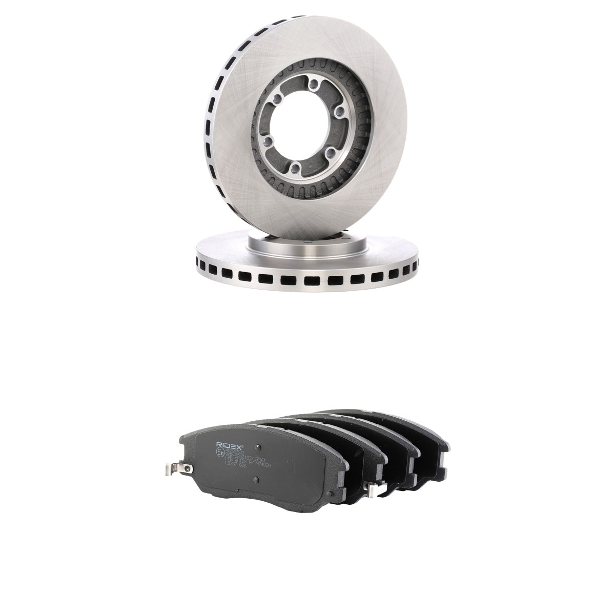 RIDEX 3405B2992: Bremžu komplekts, Disku bremzes Priekšējais tilts, Ø: 281,0mm