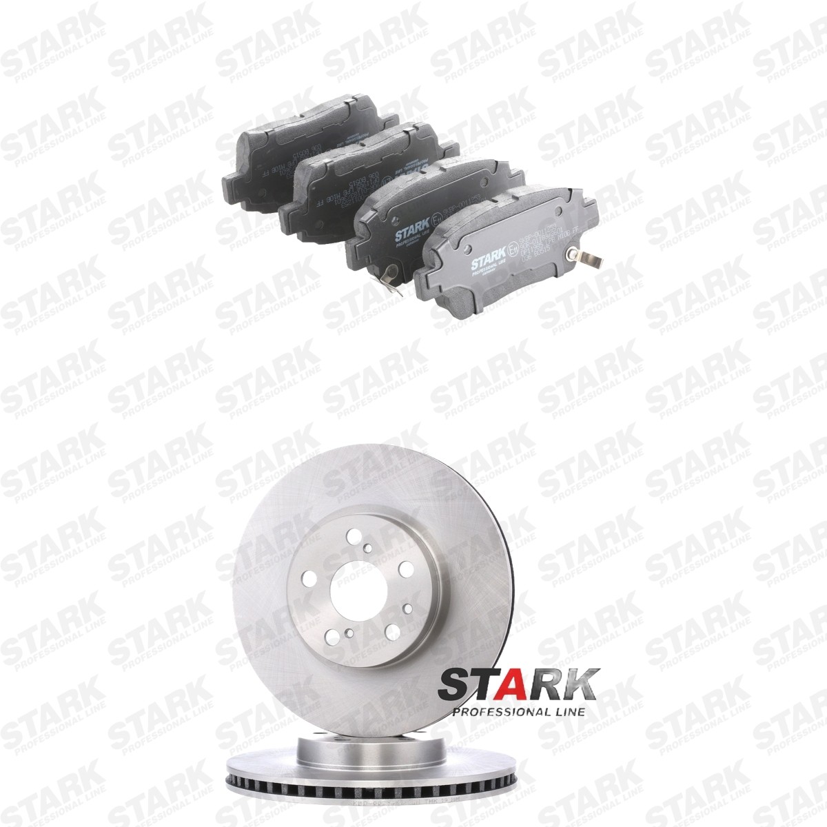STARK SKBK-10993025: Bremseskiver og klodser foraksel, Ø: 275mm, indvendigt ventileret