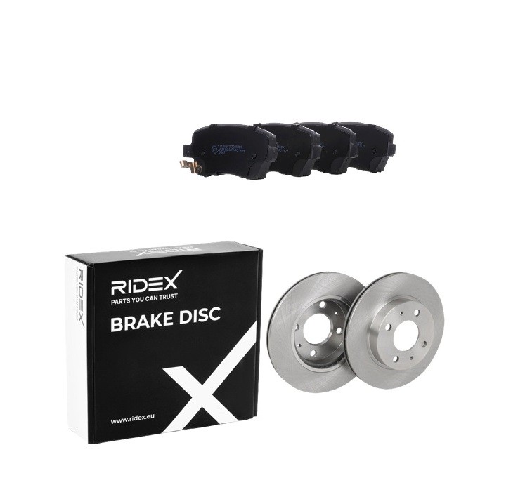 RIDEX 3405B3029: Bremžu komplekts, Disku bremzes Priekšējais tilts, Ø: 240mm, ar iekšējo ventilāciju