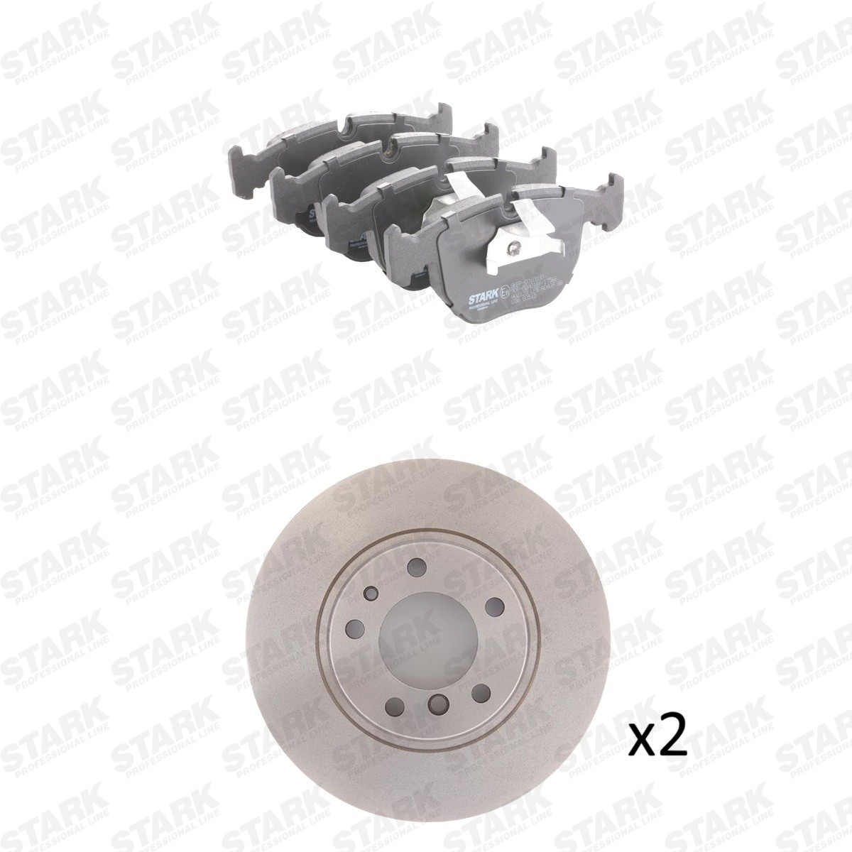 STARK SKBK-10993150: Kit de discos de freno y pastillas Eje delantero, Ø: 316,0mm, ventilado