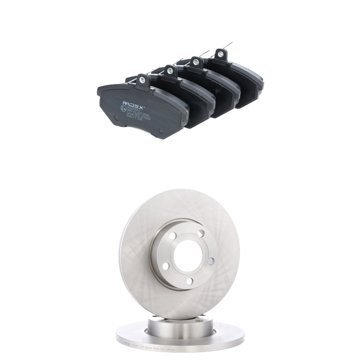 RIDEX 3405B3158: Zestaw do hamulców, hamulce tarczowe Oś przednia, Ø: 288,0[mm], pełny