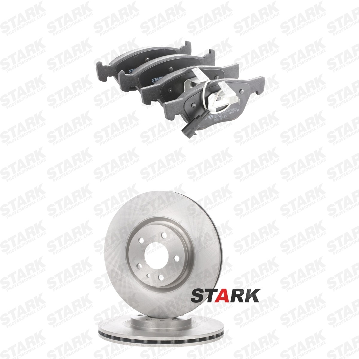 STARK SKBK-10993172: Bromssats, skivbroms framaxel, Ø: 284,0mm, ventilerad invändigt