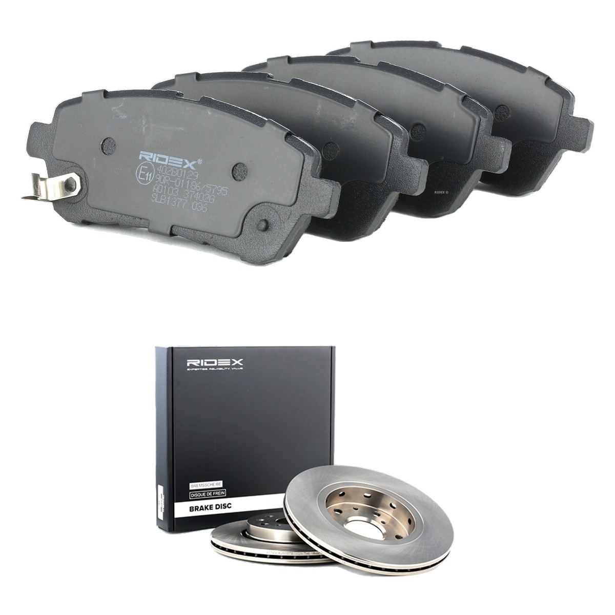 RIDEX 3405B3289: Bromssats, skivbroms framaxel, Ø: 276,0mm, ventilerad invändigt