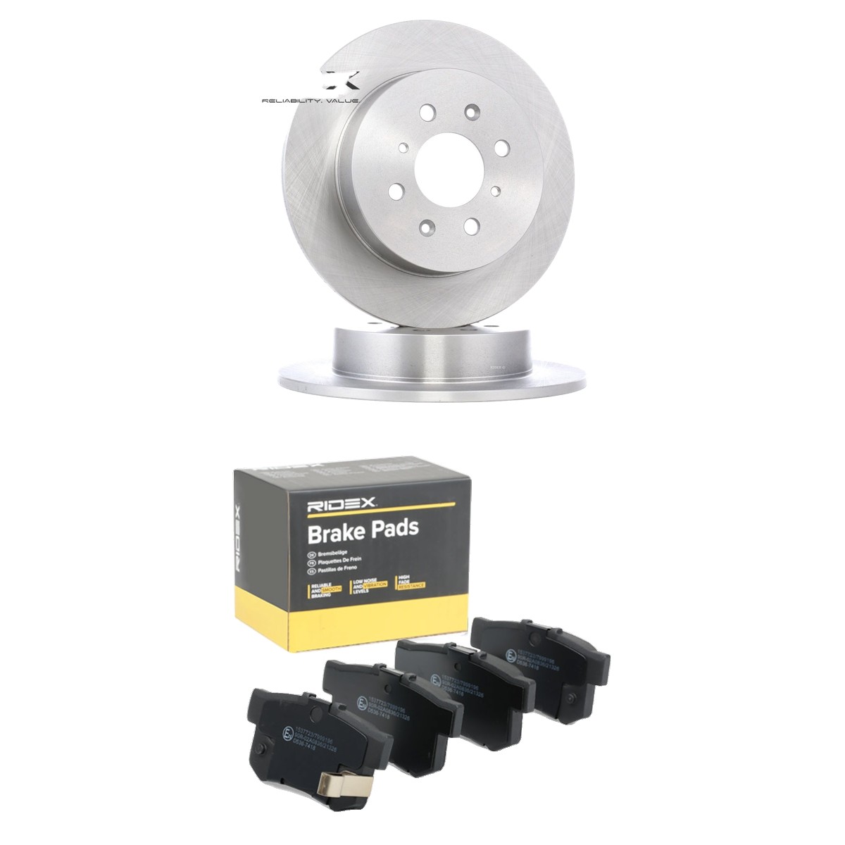 RIDEX 3405B3353: Bromssats, skivbroms Bakaxel, Ø: 260,0mm, full