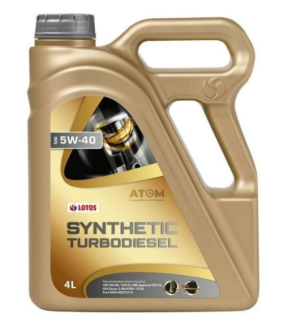 LOTOS 5900925555409: Motorový olej 4l, 5W-40 SYNTHETIC, TURBODIESEL