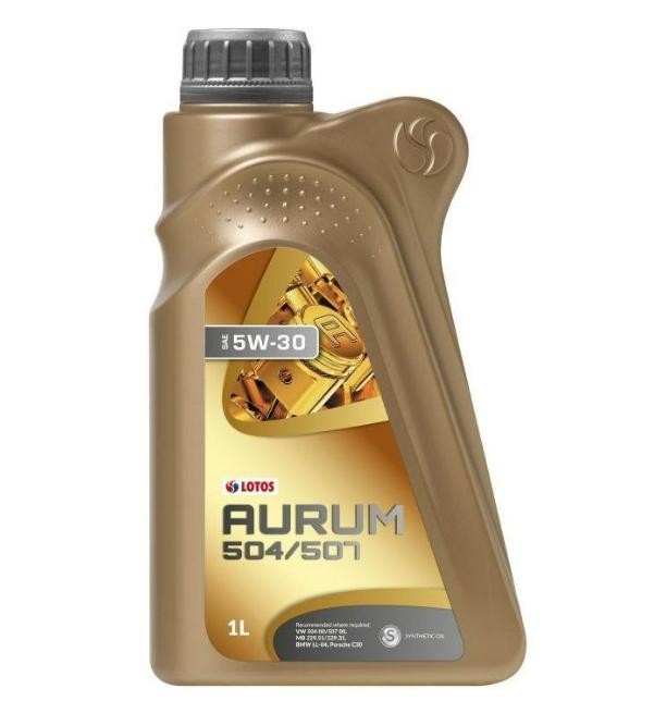 LOTOS 5900925005515: Motorový olej 1l, 5W-30 AURUM, 504/507