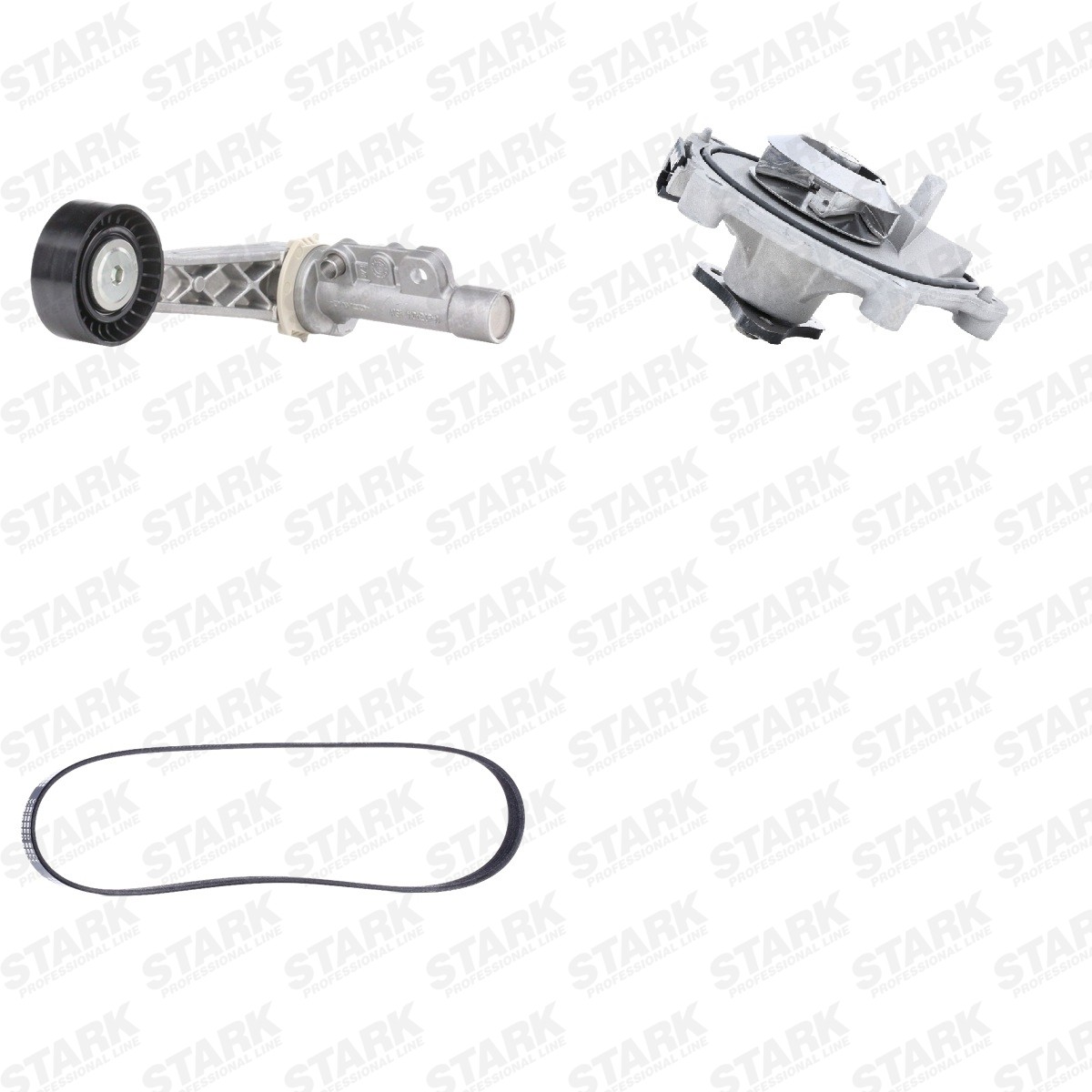 STARK SKPRB-51660105: Bomba de agua + kit de correa poli V con correa