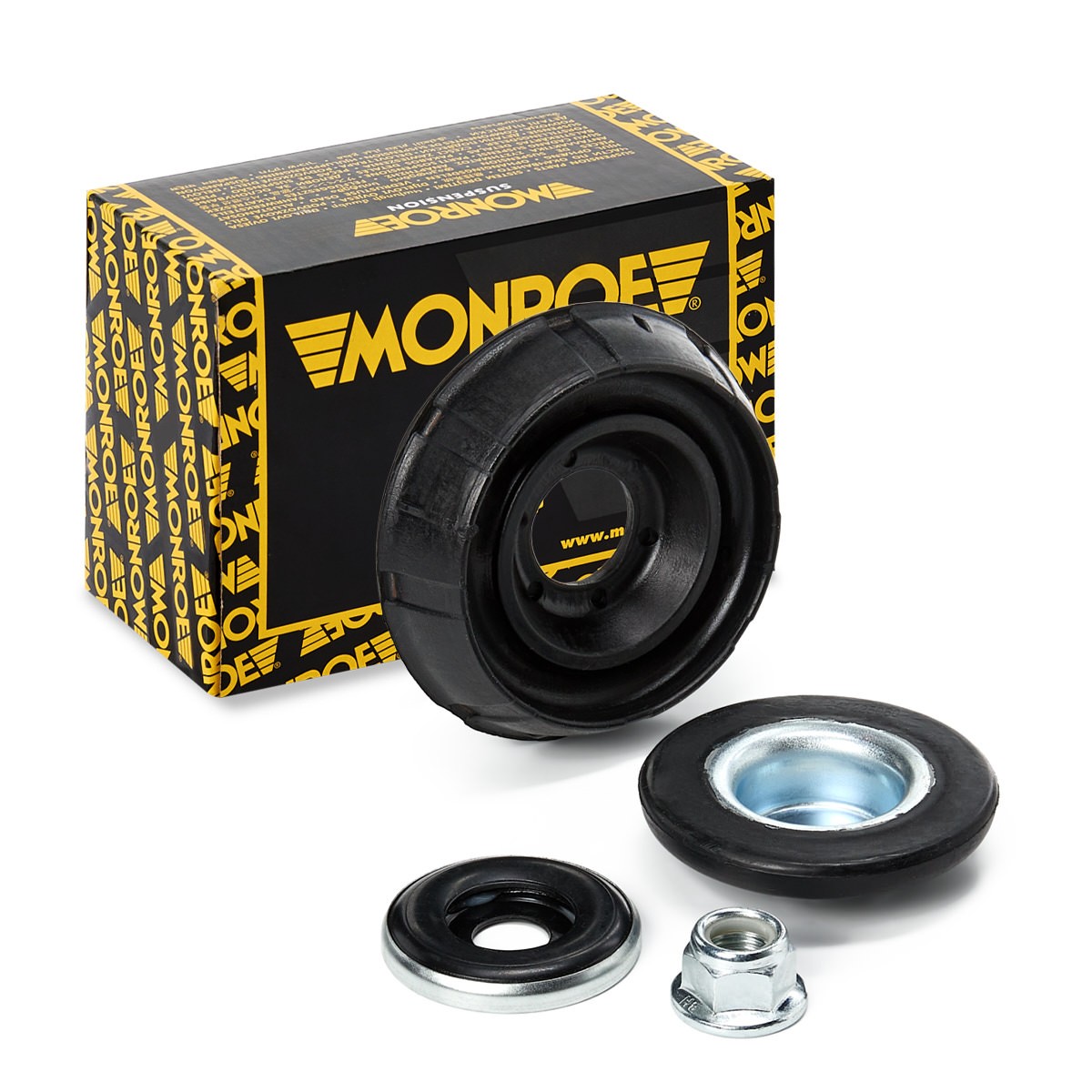 MONROE MK496: Fjærbeinslager MOUNTING KIT med lager, med påbyggingsdeler