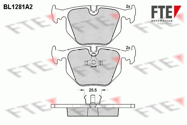 FTE 9010090: Plaquettes de frein Essieu arrière