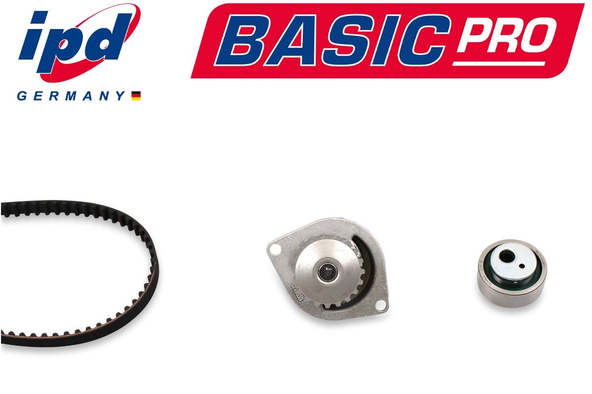 HEPU K62224: Bomba de agua + kit de correa de distribución IPD BASIC-PRO Núm. dientes: 101, Ancho: 17mm