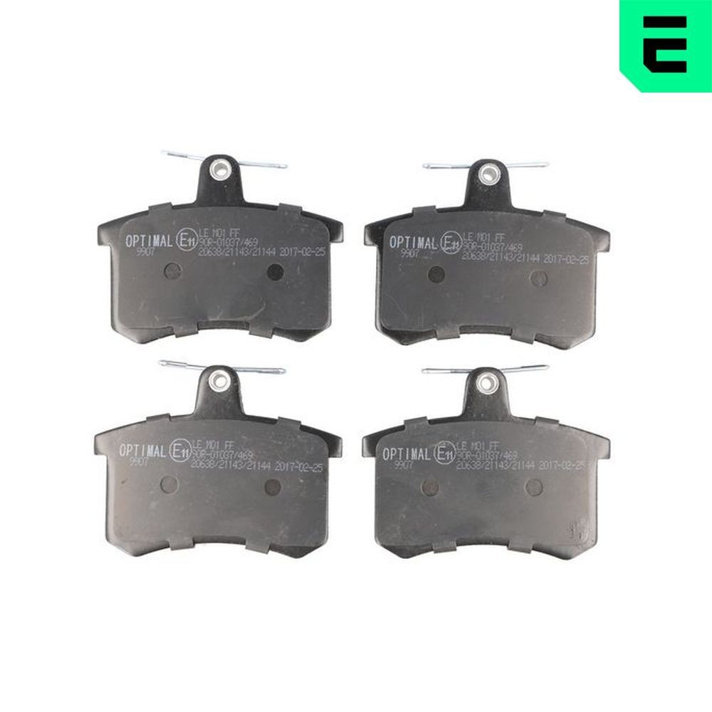 OPTIMAL 9907: Plaquettes de frein Essieu arrière