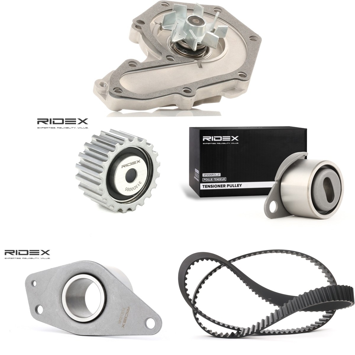 RIDEX 3096W0633: Bomba de água + kit de correia dentada N.º dentes: 153, Largura: 26mm