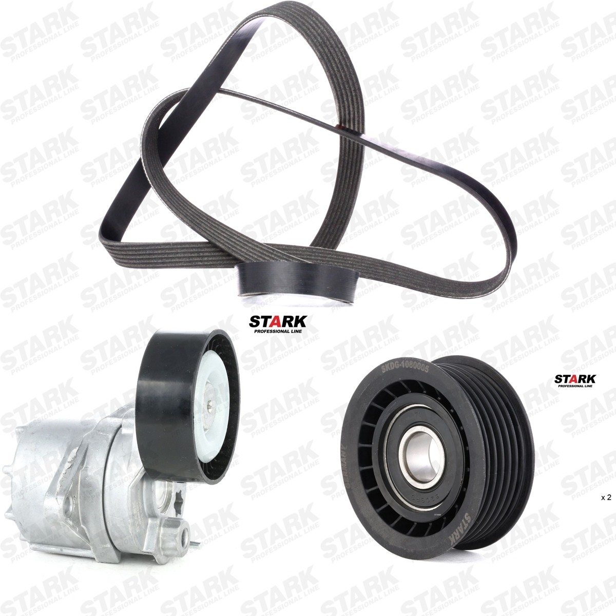 STARK SKRBS-1201190: Jogo de correias trapezoidais estriadas