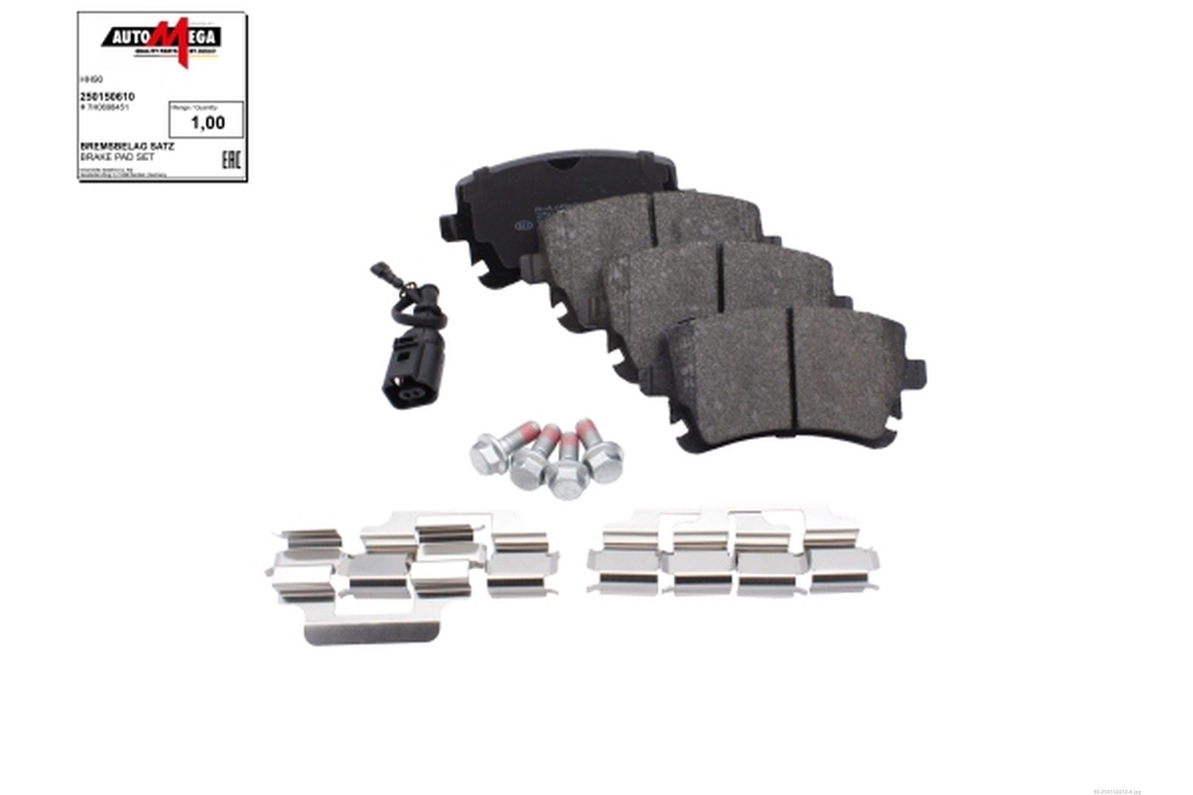 AUTOMEGA 250150610: Bromsbelägg