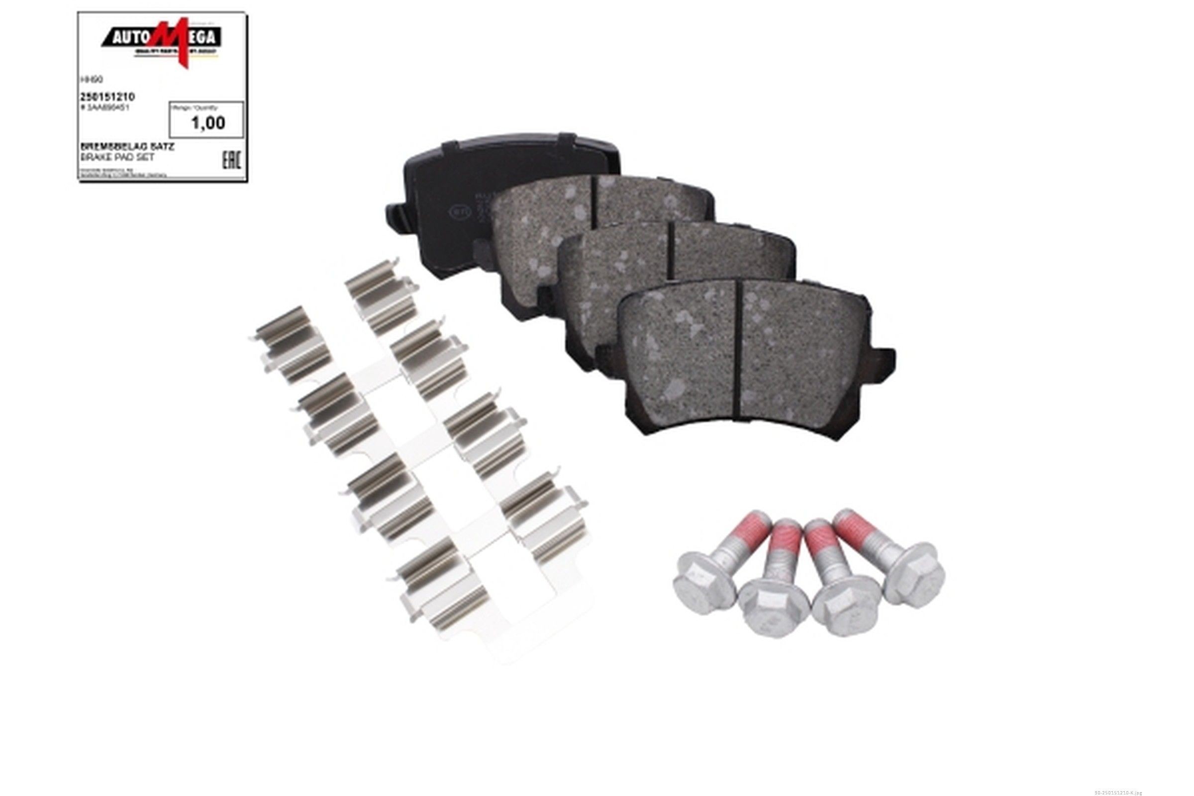 AUTOMEGA 250151210: Bromsbelägg
