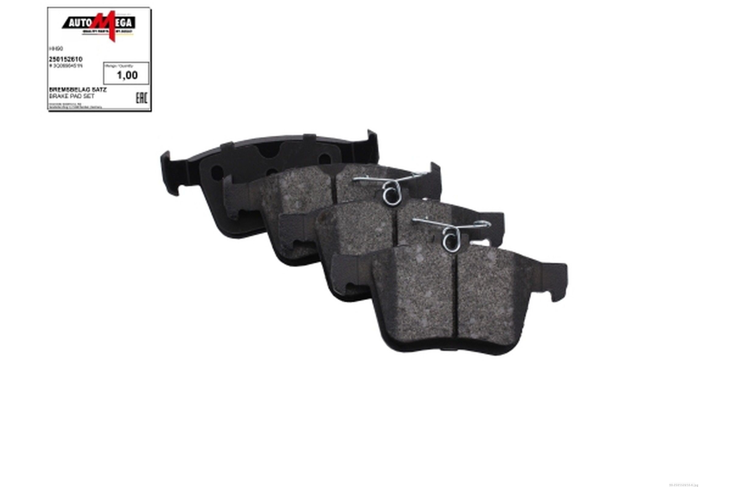 AUTOMEGA 250152610: Bremsbeläge