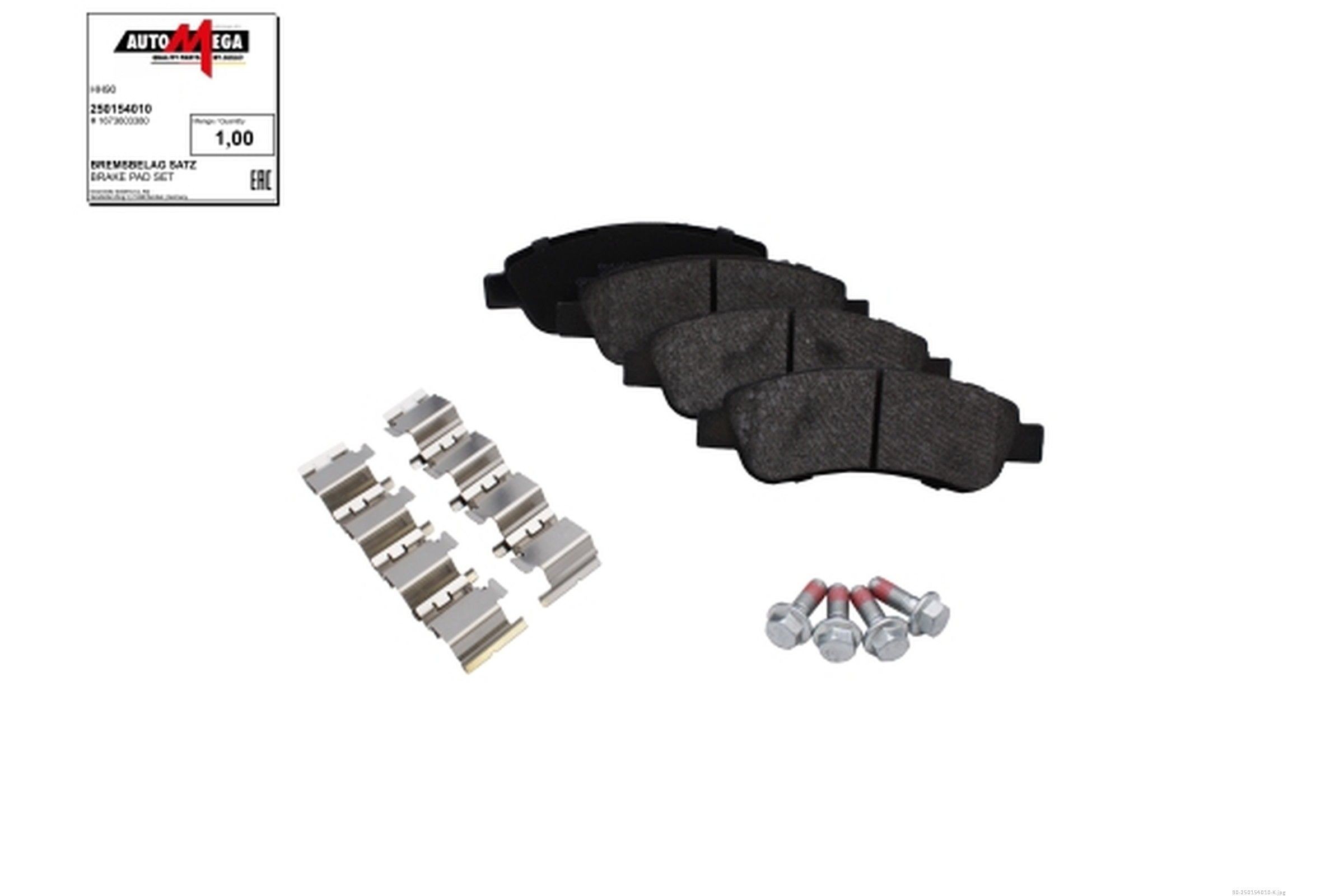 AUTOMEGA 250154010: Plaquettes de frein