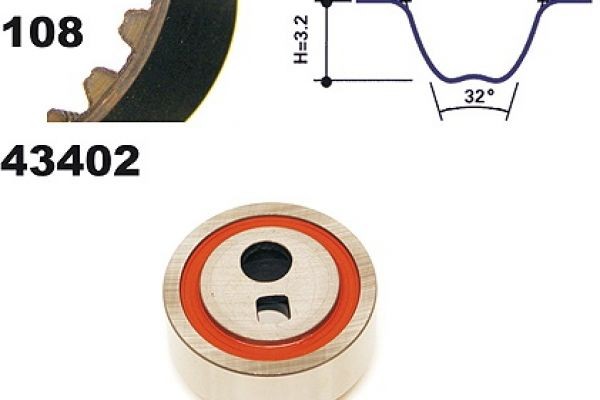 MAPCO 23402: Distributieriem set Aantal tanden 1: 108