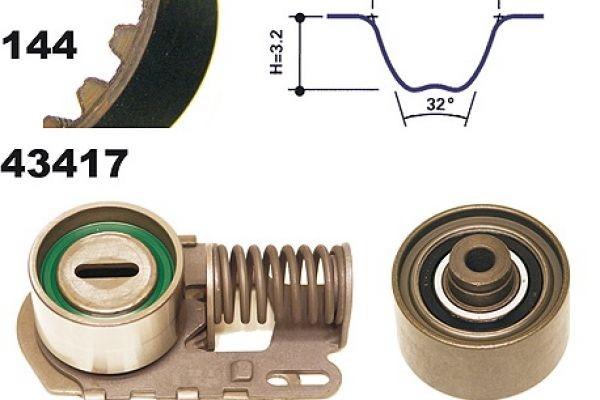 MAPCO 23417: Kit de distribution Nombre de dents 1: 144