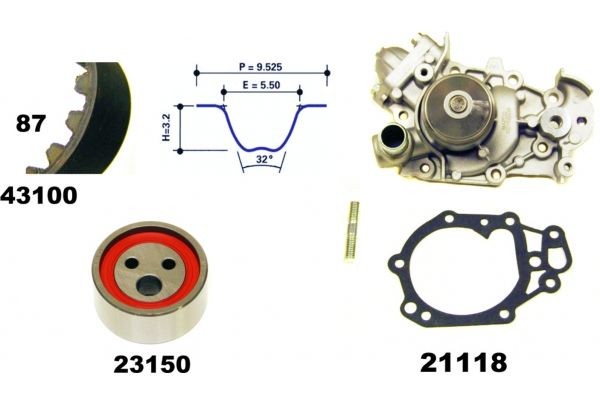 MAPCO 41100: Bomba de agua + kit de correa de distribución