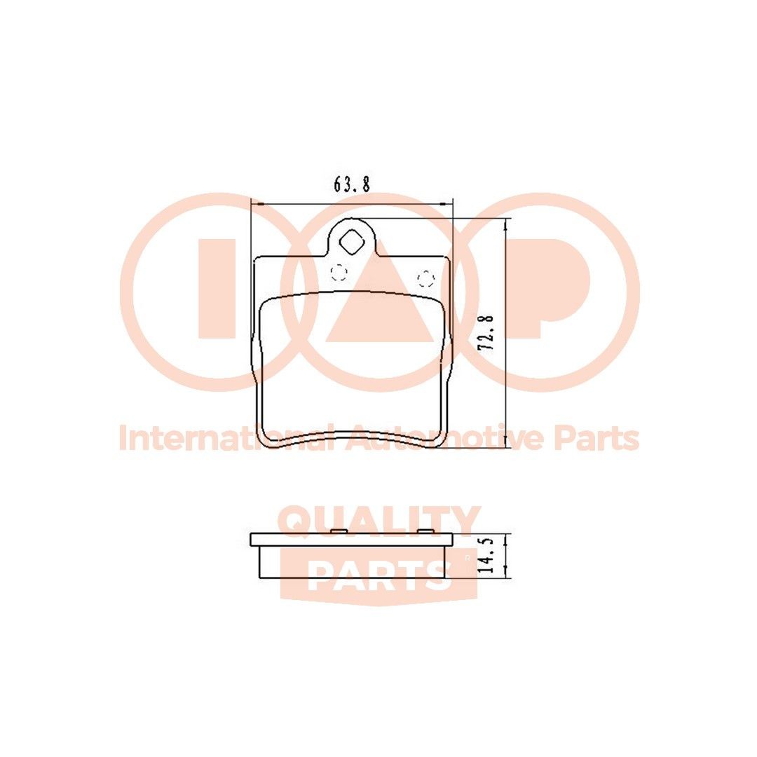 IAP QUALITY PARTS 704-02081: Plaquettes de frein Essieu arrière