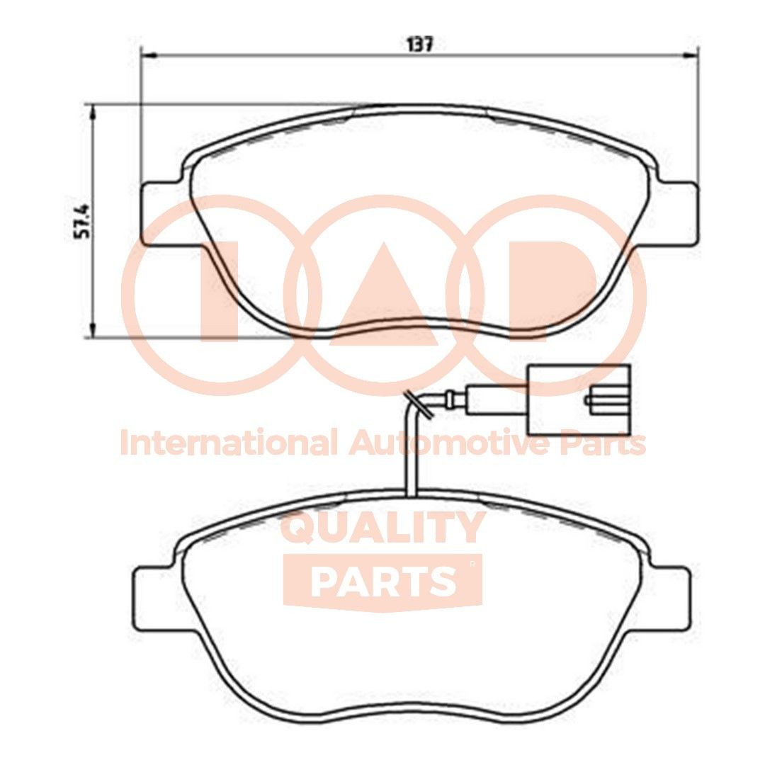 IAP QUALITY PARTS 704-08050P: Bremsbeläge Vorderachse