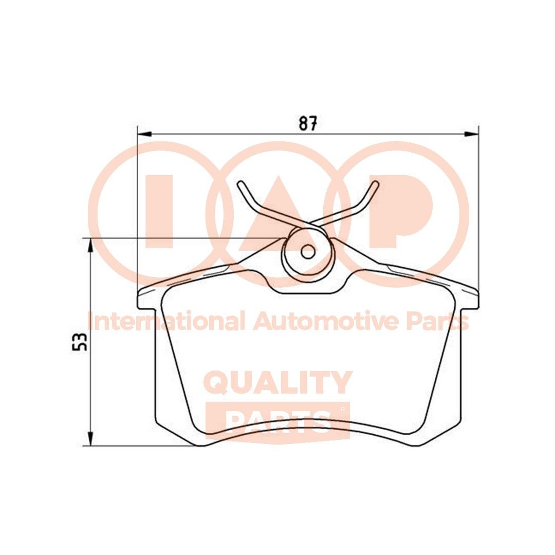 IAP QUALITY PARTS 704-50043: Plaquettes de frein Essieu arrière