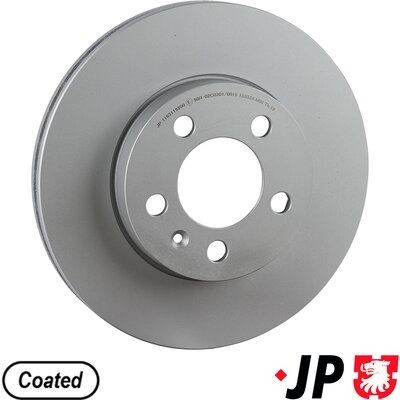 JP GROUP 1163119200: Bremsscheibe JP Vorderachse, Ø: 256mm, innenbelüftet, Ø: 256mm, beschichtet, mit Schrauben