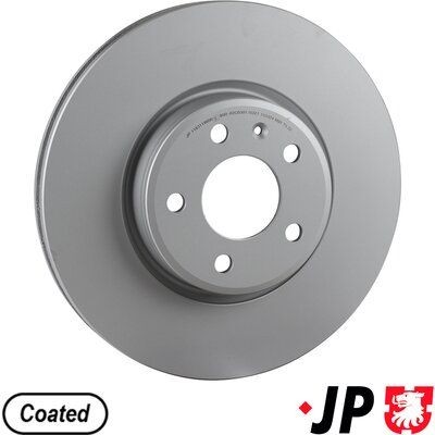 JP GROUP 1163119600: Disque de frein JP Essieu avant, Ø: 318mm, ventilé de l'intérieur, Ø: 318mm, revêtu, avec vis/boulons