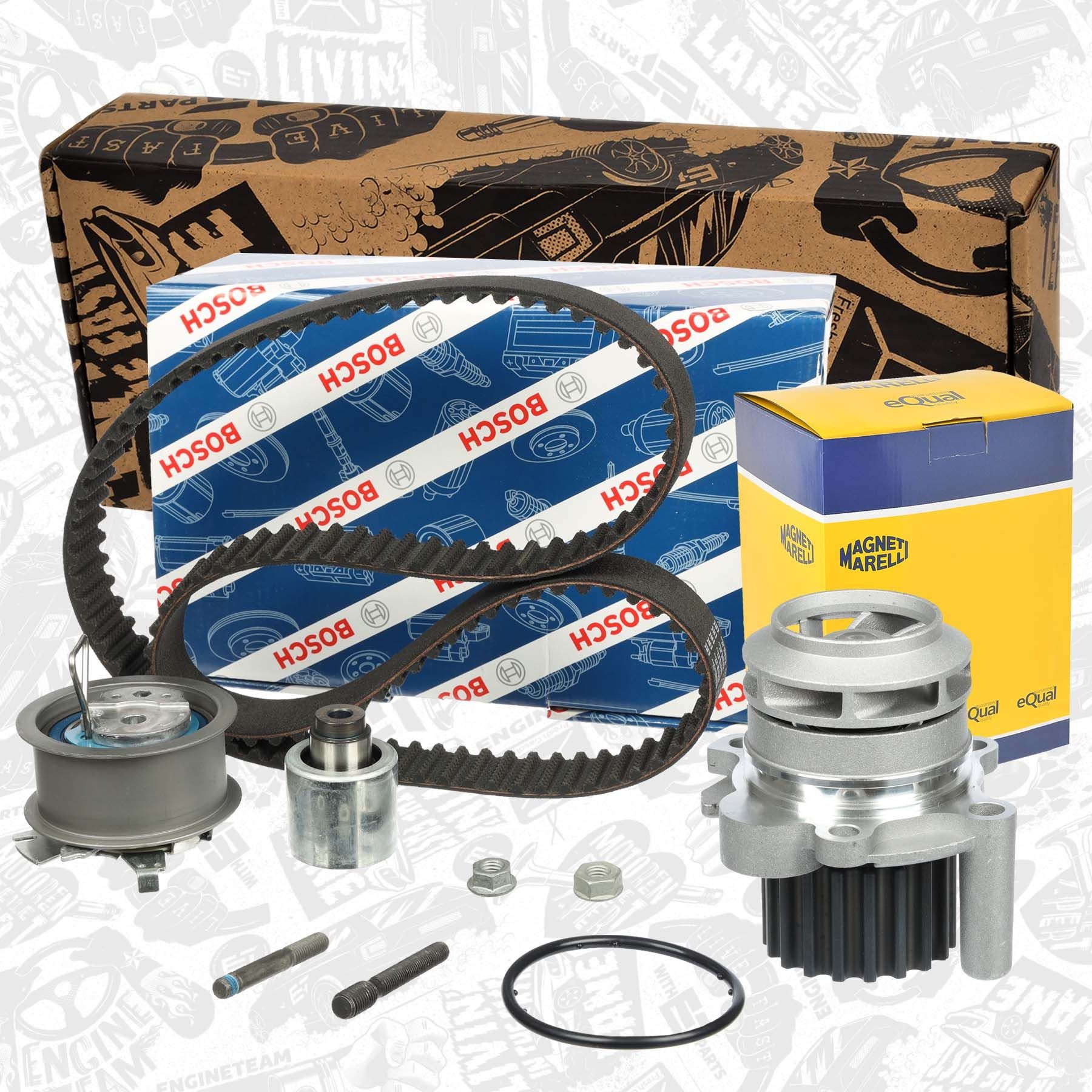 ET ENGINETEAM RM0011VR3: Distributieriem set + waterpomp boxET – service kit Aantal tanden: 120, Breedte 2 [mm]: 30mm