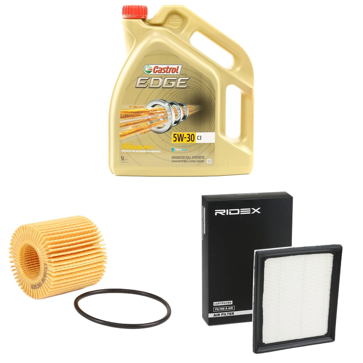 RIDEX 100374T0204: Filtri komplektā ar motoreļļu