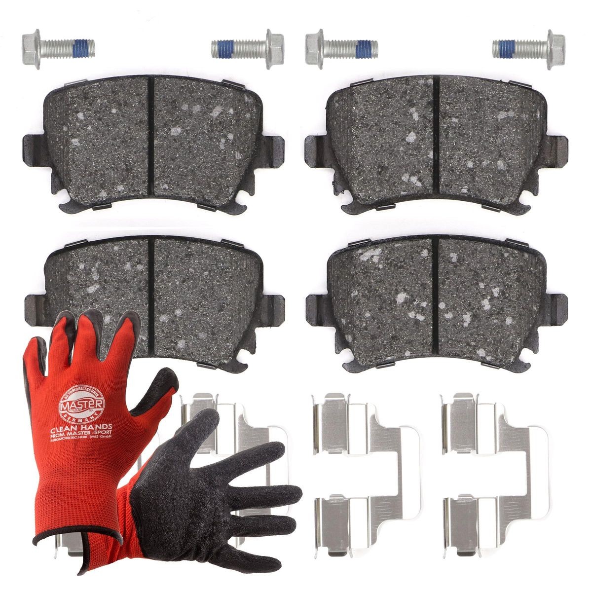 MASTER-SPORT 13046028802N-SET-MSP: Klocki hamulcowe PROMO Oś tylna, z podkładką wytłumiającą