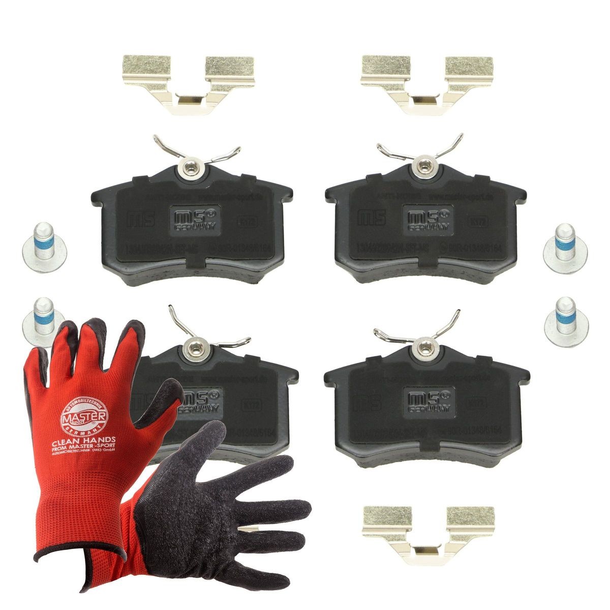 MASTER-SPORT 13046028942N-SET-MSP: Klocki hamulcowe PROMO Oś tylna, z podkładką wytłumiającą
