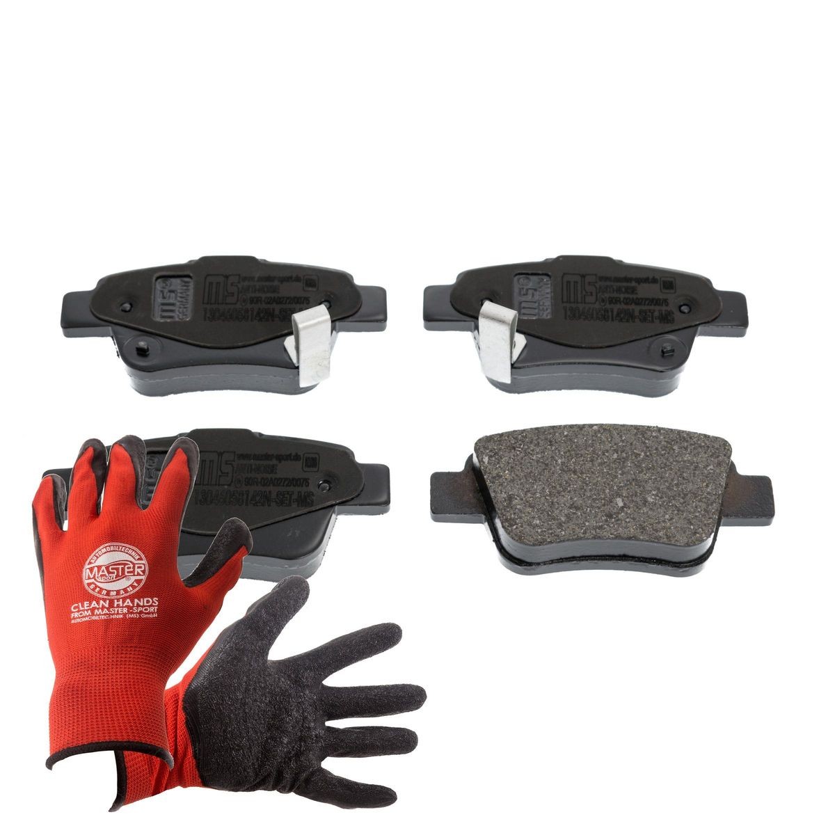 MASTER-SPORT 13046058142N-SET-MSP: Remblokken PROMO Achteras, Met anti-kreukplaat