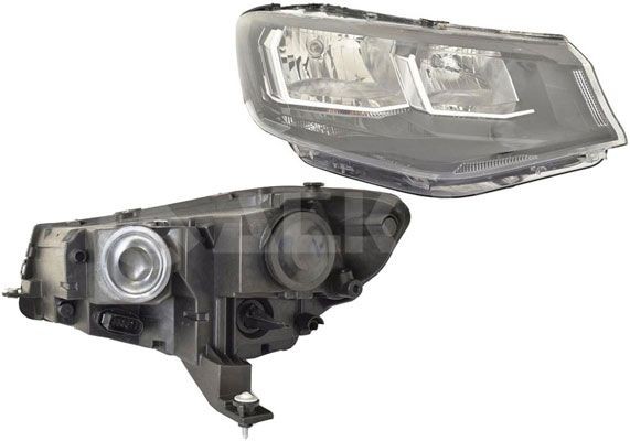 ALKAR 2768154: Esituli paremal, H15, PY21W, H7, koos elektromootoriga