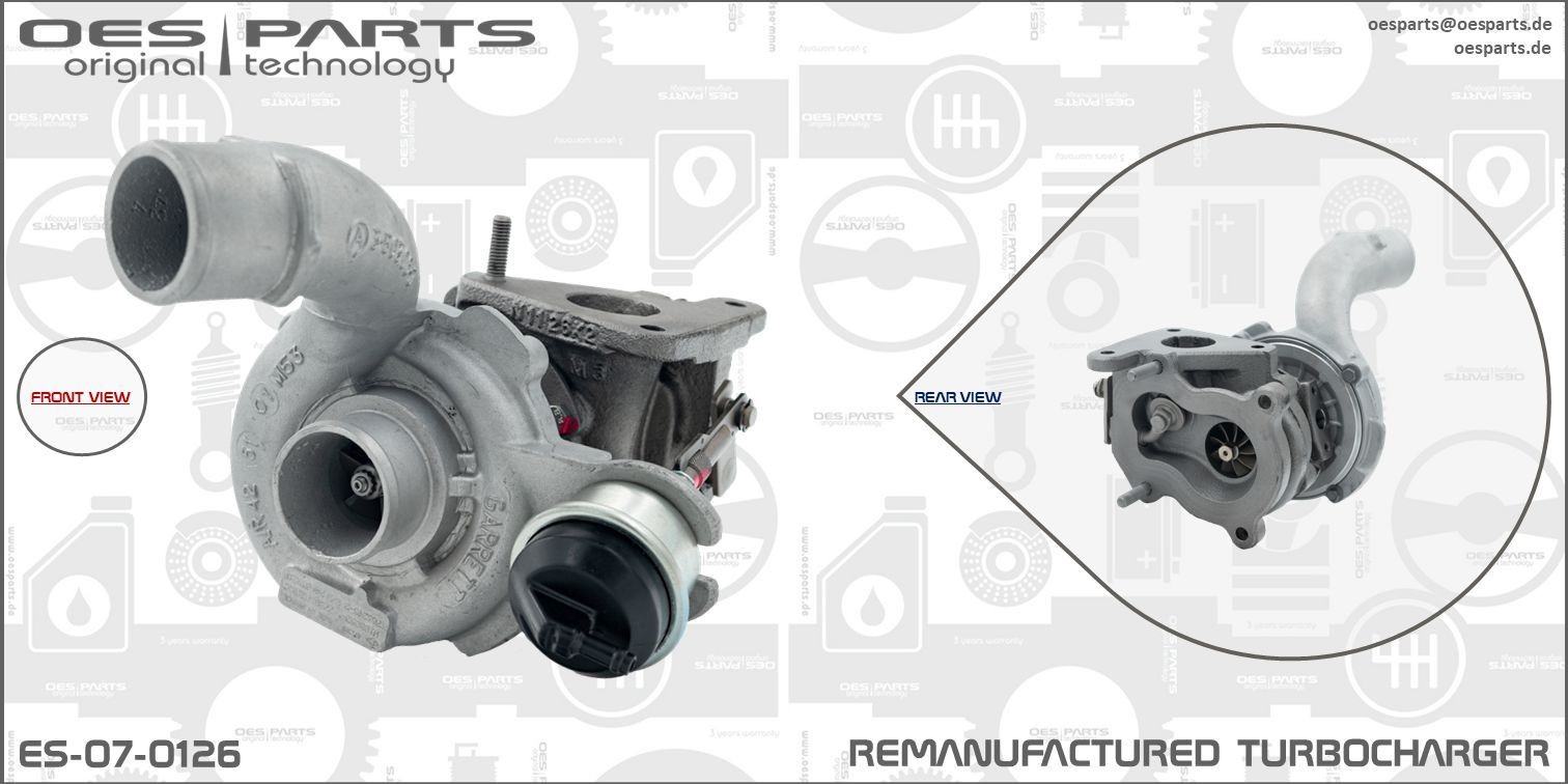 OES PARTS ES-07-0126: Turbocharger Product line OES-PARTS