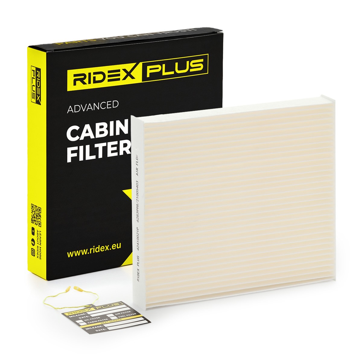 RIDEX PLUS 424I0021P: Filtre d'habitacle filtre à pollen, Filtre à particules