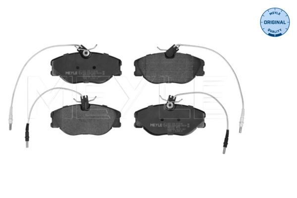 MEYLE 025 218 0119/W: Bremseklodser foraksel, med anti-knirke-plade, ORIGINAL Quality