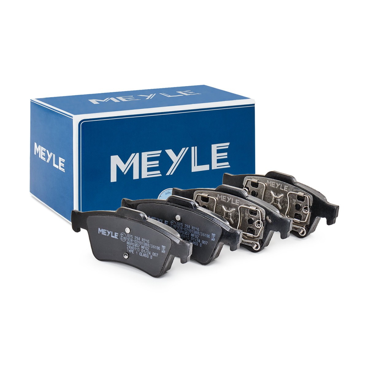 MEYLE 025 234 8216: Juego de pastillas de freno Eje trasero, Chapa antichirridos, ORIGINAL Quality