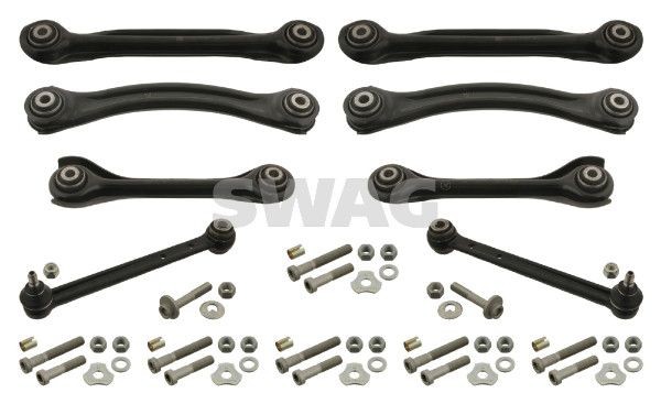 SWAG 10 79 0075: Kit de réparation, bras triangulaire Essieu arrière, avec matériel de montage/fixation