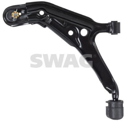 SWAG 82 73 0004: Bras de suspension Essieu avant gauche, inférieur, Tôle d'acier, avec écrou de blocage, avec rotule de suspension