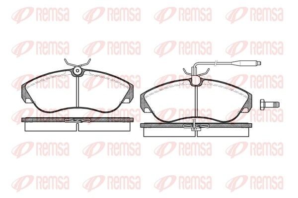 REMSA 0487.02: Remblokken Vooras, Met toebehoren, Met veer, Met kleeffolie, Met schroeven