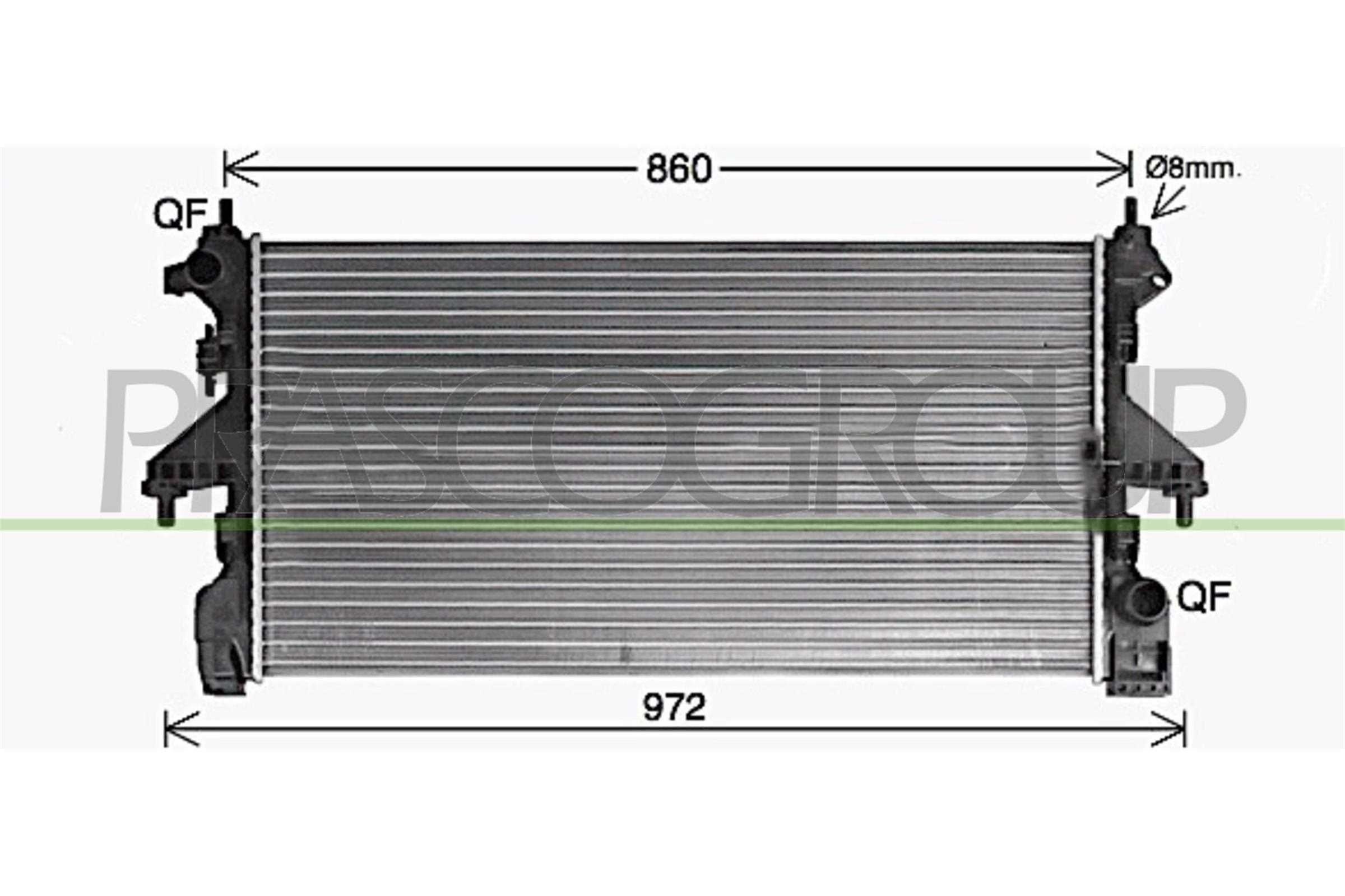 PRASCO CI956R003: Radiateur du moteur PrascoSelection avec raccords rapides