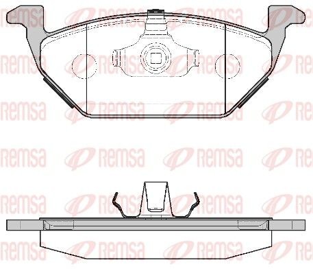 REMSA 0633.00: Remblokken Vooras, Met toebehoren, Met veer, Met kleeffolie