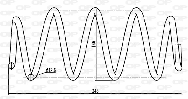 OPEN PARTS CSR9038.02: Fjær framaksel