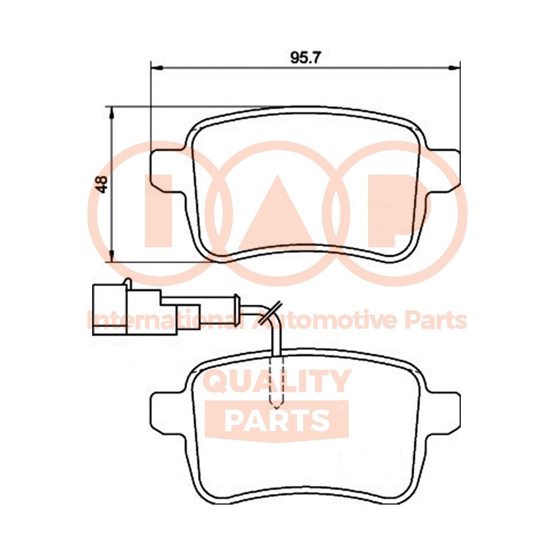 IAP QUALITY PARTS 704-08105: Bremžu kluči Aizmugurējais tilts